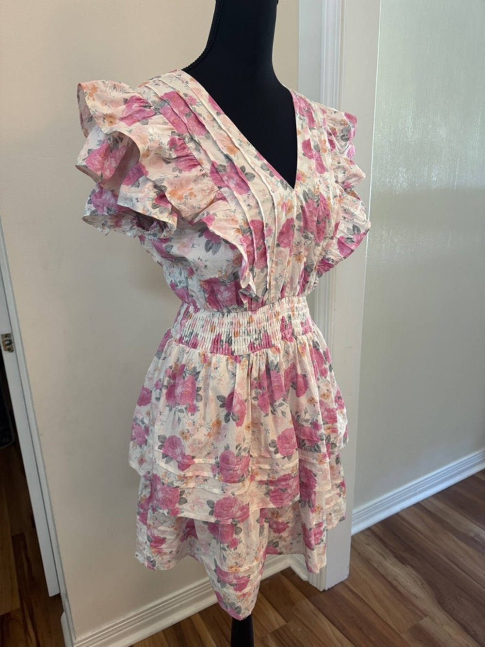 PINCH Pink Floral Ruffle Dress - Picture 4 of 10